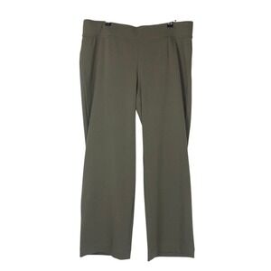Lands' End Womens Starfish Straight Leg Pull On Pants Size Lp Green